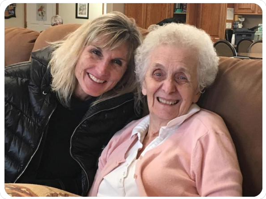 Jean with her daughter